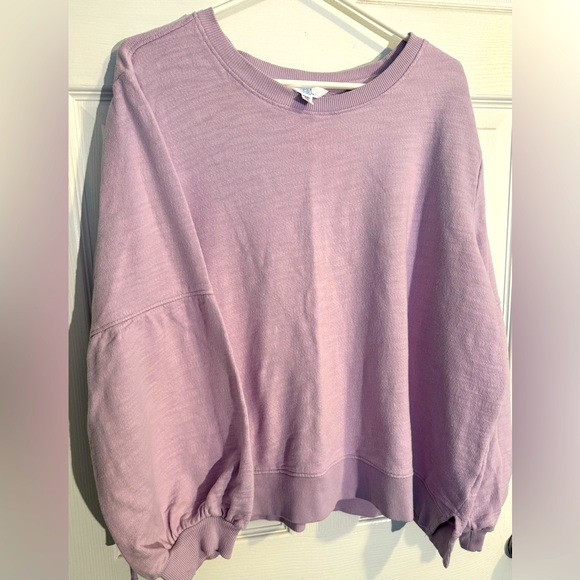 Time and Tru Tops - Time & Tru Light Purple Puff Sleeve Shirt XXXL(22)